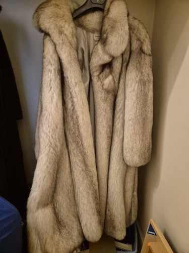 Manteau long vraie fourrure - manteau,