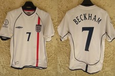 Maillot ANGLETERRE world cup 2002 UMBRO David BECKHAM vintage football shirt S