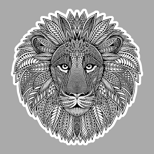 Tete lion roi afrique - de,