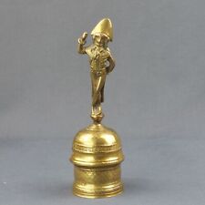 Cloche De Table En Bronze Doré Avec Un Personnage Dans Le Goût De Napoléon XIXe