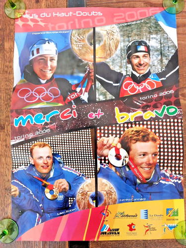 Affiche poster biathlon ski - affiche,