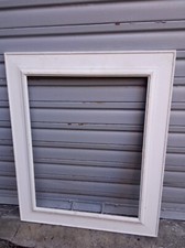 Grand cadre blanc toilé des années 1960 - Format 12F environ