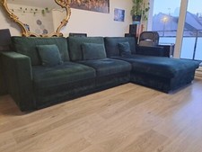 Canapé d'angle - Velours vert forêt