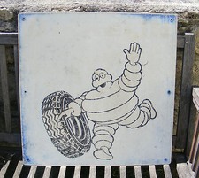 MICHELIN BIBENDUM VÉRITABLE ENSEIGNE PLAQUE PVC 64X64 CM DÉCO GARAGE MECANIQUE