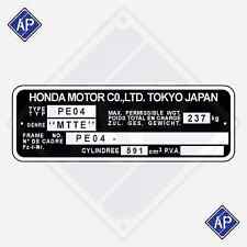 Plaque de cadre Honda PE04