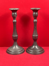 Paire de Bougeoir à poussoir en laiton de 23 cm