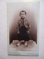 CDV Enfant . Photo Ancienne    AVEC UNE EPEE  SABOT MONTBELIARD DOUBS 25