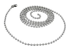 CHAINE 60 CM Collier BILLES Boules ACIER INOXIDABLE #28045