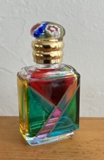 FLACON PARFUM  VERRE de VENISE / MURANO ?   6/3 cm BOUCHON MILLEFIORI
