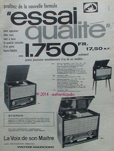 Publicite pathe marconi - pathe,