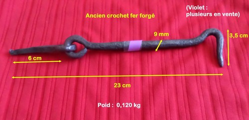 Ancien crochet fer forge - ,