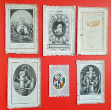 LOT  6 images dentelles PIEUSE ancienne, religion chrétienne christ livre missel