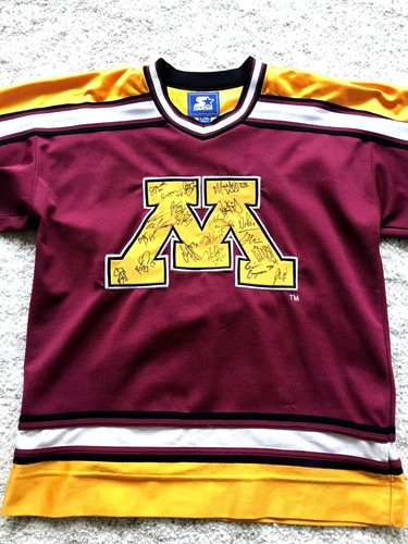Signed gopher hockey jersey - hockey,