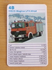 1980  IVECO MAGIRUS LF 8 ALLRAD CAMION SAPEUR POMPIER COLLECTION CARTE D'ORIGINE