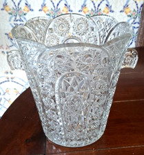 GRAND Seau à champagne Rafraichissoir cristal taillé 22 cm