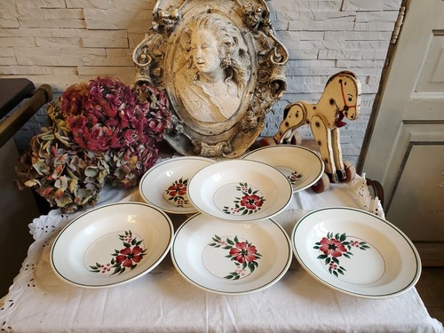 Assiettes creuse hbcm creil - 6,