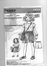 patron poupée  juin 2024 jupe-short M. et T.