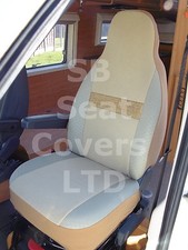 Adapté À Fiat Ducato Camping-Car, 2005, Siège Housses, Silvia Daim Beige , 2