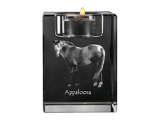 Appaloosa - Porte-Bougie Avec Image D'Un Cheval, Support de Feu Thé Cristal, Pe