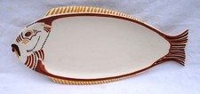 HB QUIMPER  Vintage Fish Shaped Serving Dish Hand Painted Faience A