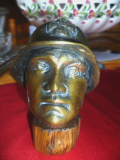 buste tete de soldat allemand bronze