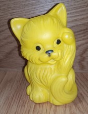 Figurine Pouet Chat jaune Vintage Delacoste France A-33 no Combex Disney Casimir