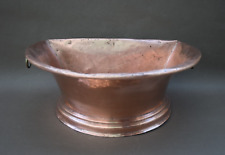 Bassin de fontaine ancien en cuivre avec anses , du XIXème siècle