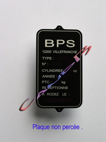 Plaque constructeur bps - plaque,