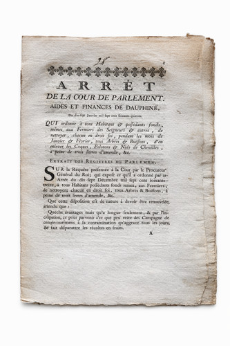 Arrêt parlement dauphiné - parlement,