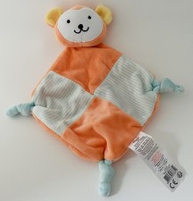 6267?EXCELLENT ÉTAT Doudou Plat Mouchoir Singe TOM & KIDDY BISOUS D'ANGE Orange