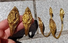 1 Ancienne embrasse /attache rideaux /crochet mural Bronze Art Deco Nouveau N°64