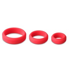 Flat Silicone Triple Cock Ring