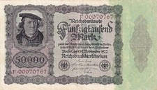 billet ALLEMAGNE 50000 Mark Berlin 19 novembre 1922  bon etat
