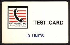 10U 'Carte De Test' MT WORLD COMMUNICATIONS CARTE TÉLÉPHONIQUE