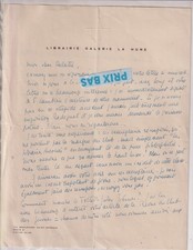 Lettre autographe signée