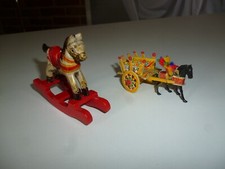 Ensemble Calèches sicilienne ancien + cheval a Bascule ancien