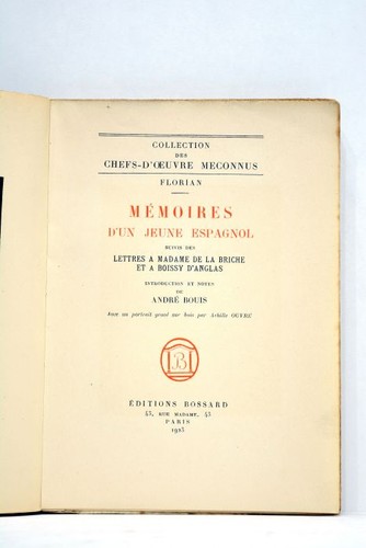 Livre ancien florian memoires - ancien,