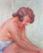 Lucien BOULIER (1882-1963) Nu penché