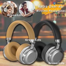 Retro Wireless Headphones Bluetooth HIFI Stereo Earphones Headset Gaming Earset