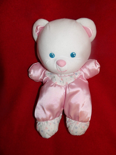 Doudou peluche ours blanc - peluche,