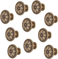 10x Häfele Bouton de Meuble Laiton Antique Brunis Rond Poignée de Tiroir