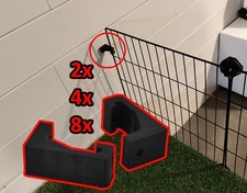 fixation grillage pour Cage à