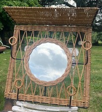 Vestiaire mural en rotin années 60