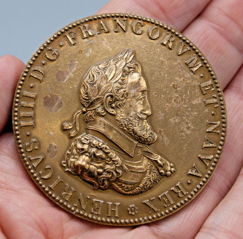 Ancienne medaille bronze henri - bronze,