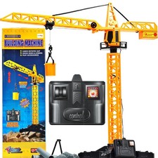 Malplay Grue à tour télécommandée avec fonctions 55 cm véhicule de chantier G...