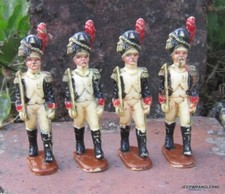 4 FIGURINES PUBLICITAIRES CAFE CROIX DU SUD / SOLDATS DE L' EMPIRE NAPOLEON