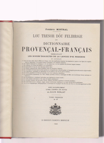 Lou tresor dou felibrige - tresor,