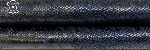Bleu noir serpent relief - noir, en
