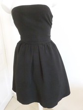 ROBE NOIRE MARQUE NAF NAF STYLE BUSTIER HABILLE SOIREE OU COCKTAIL TAILLE 36