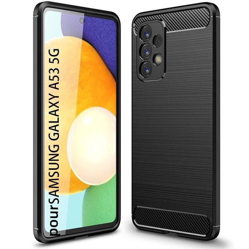 Coque motif fibre carbon - carbon, pour